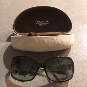 Authentic Coach large black and green sunglasses